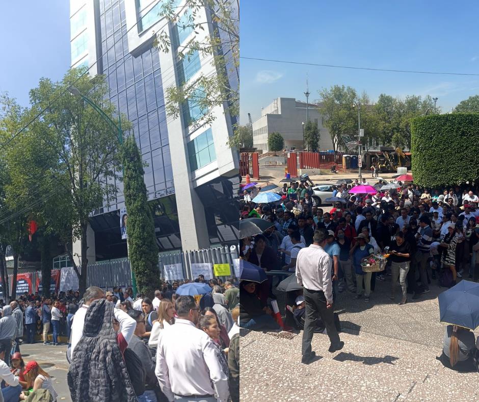 Tercer día de protestas por trabajadores del Poder Judicial de la Federación. Foto: Ramón Ramírez