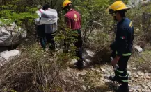 Rescate de senderista lesionado tras resbalar en el Cerro del Topo Chico