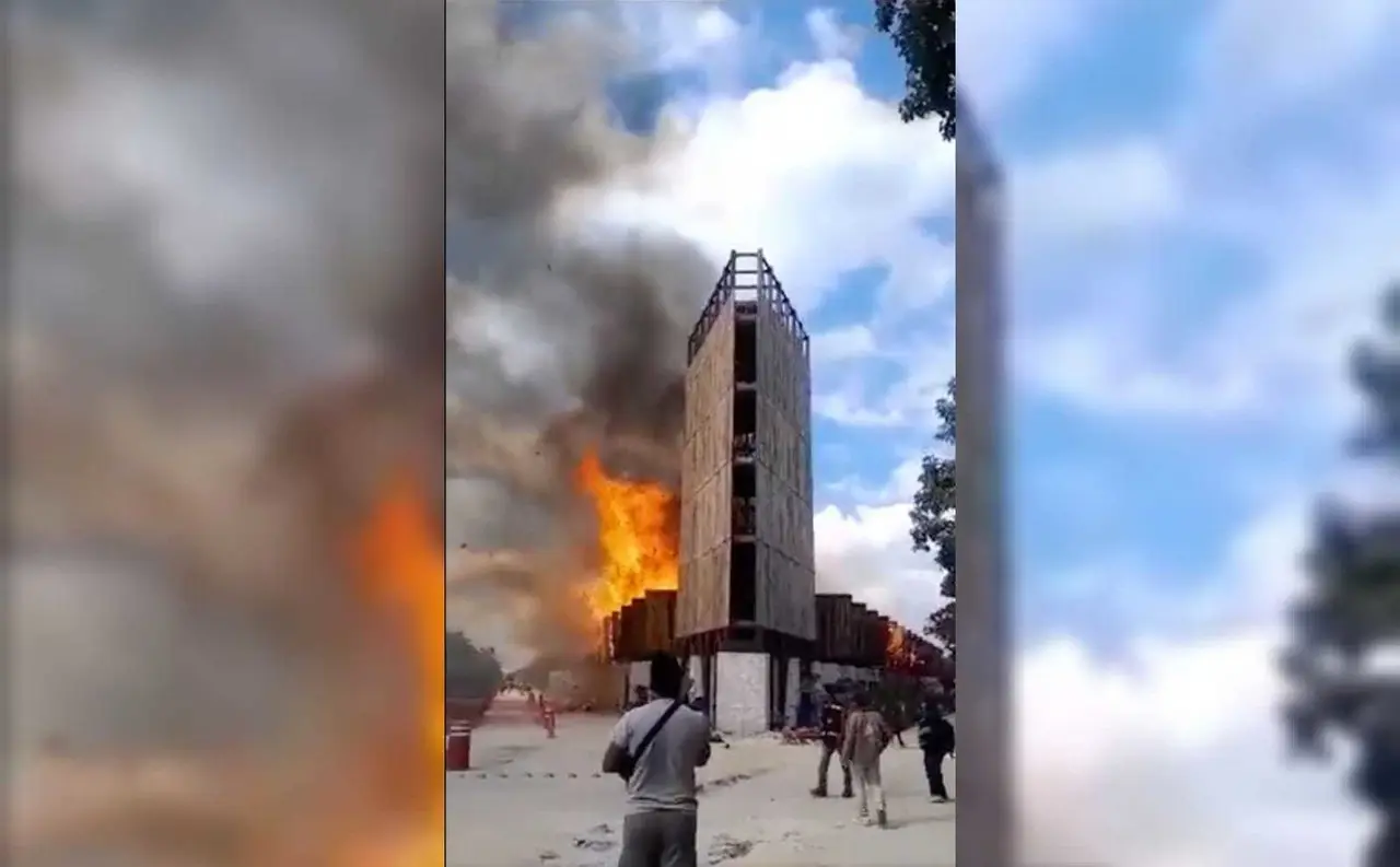 VIDEO: Incendio consume parte del Parque Nacional del Jaguar en Tulum