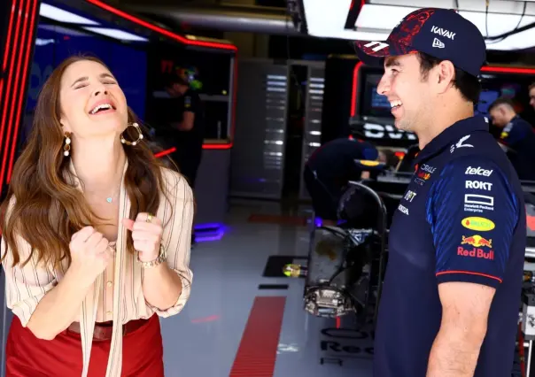 Toda una fan... Drew Barrymore convive con Checo Pérez y personal de Red Bull