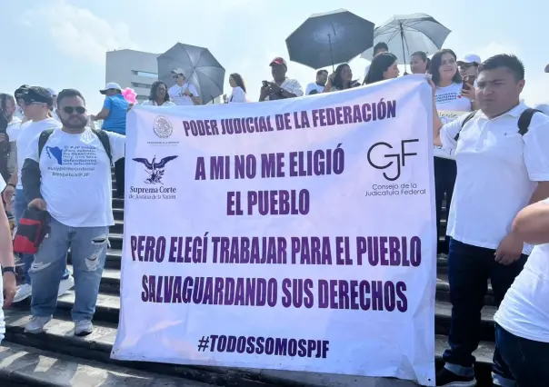 Siguen las protestas de los trabajadores del Poder Judicial de la Federación