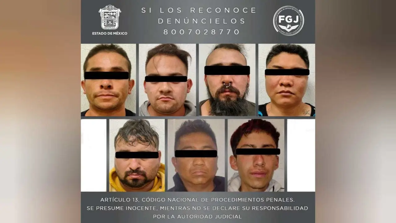 Los detenidos, en hechos distintos, operaban en los municipios de Jaltenco y Cuautitlán Izcalli. Foto: FGJEM