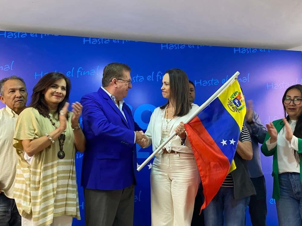 María Corina Machado se declaró ganadora de las primarias de la oposición en Venezuela con una abultada ventaja del 93%. Foto- Twitter