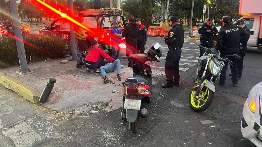 Motociclista con fractura expuesta debido a choque provocado por un taxista