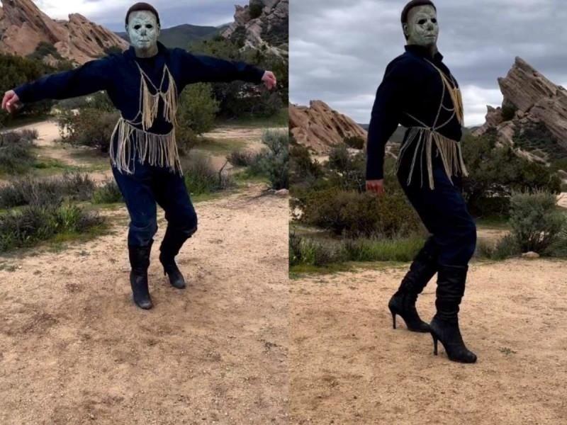 Si bien se desconoce cuál es el verdadero nombre y apellido del creador de contenido que se ha viralizado en redes sociales tras bailar disfrazado como el personaje de películas slasher. Foto: Especial.