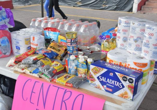 Habilitan en Neza 3 centros de acopio en apoyo a los damnificados de Otis