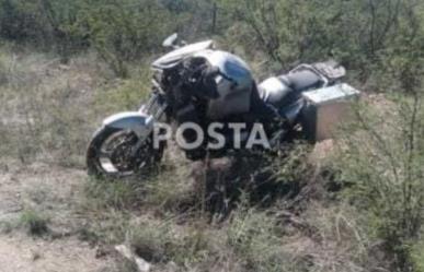 Sonorense derrapa en su moto y sufre lesiones graves