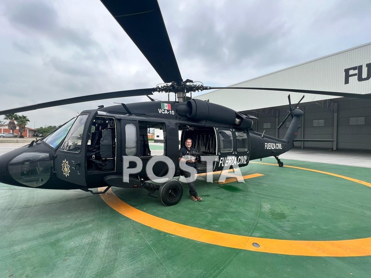 El Black Hawk será primordial en el tiempo de reacción en caso de enfrentamientos en carreteras o brechas, sobre todo las ubicadas en los límites con Coahuila y Tamaulipas. Foto: Raymundo Elizalde.