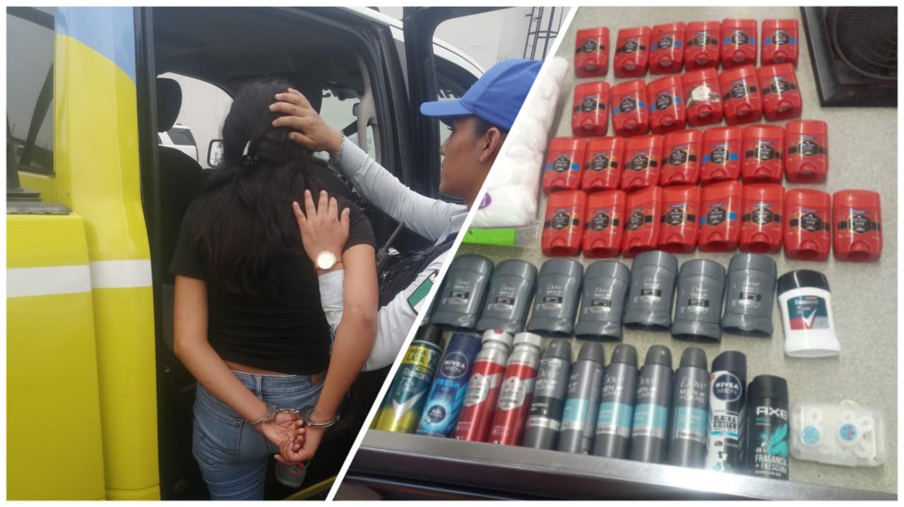 Detienen a joven por intentar robar 48 desodorantes en Monterrey