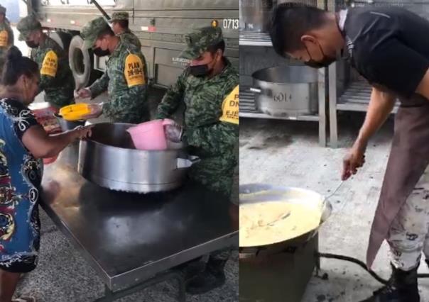 A frenar falta de alimentos en Acapulco, Sedena instala comedores comunitarios