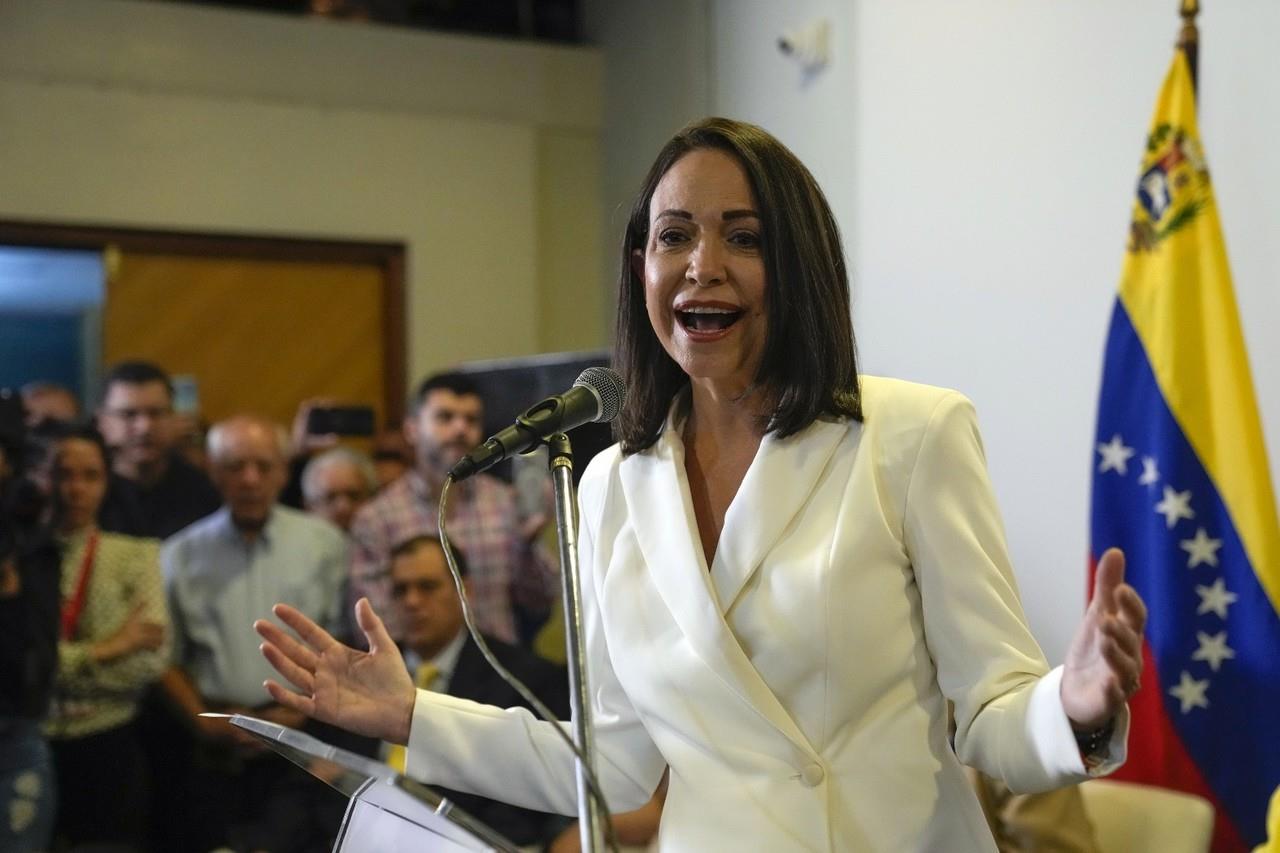 Las internas tuvieron el triunfo para la liberal inhabilitada María Corina Machado, con 92% de los votos. Foto: El Mundo.