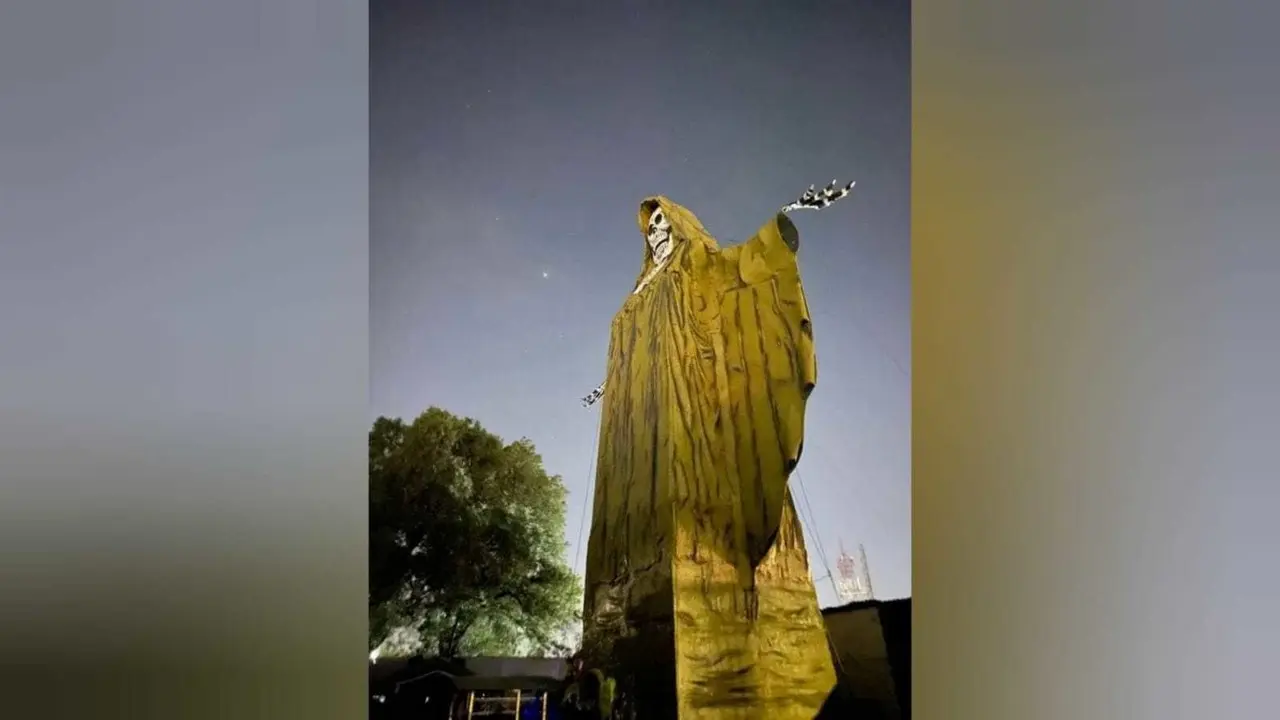 Con una verbena celebran el Día de Muertos en el templo de la Santa Muerte en Tultiltlán. Foto: FB La Santa Muerte Internacional