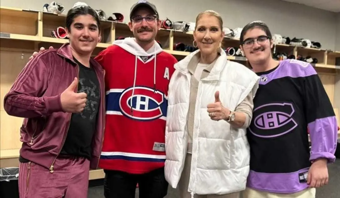 Céline Dion asistió al evento deportivo junto a sus hijos. Foto: Instagram
