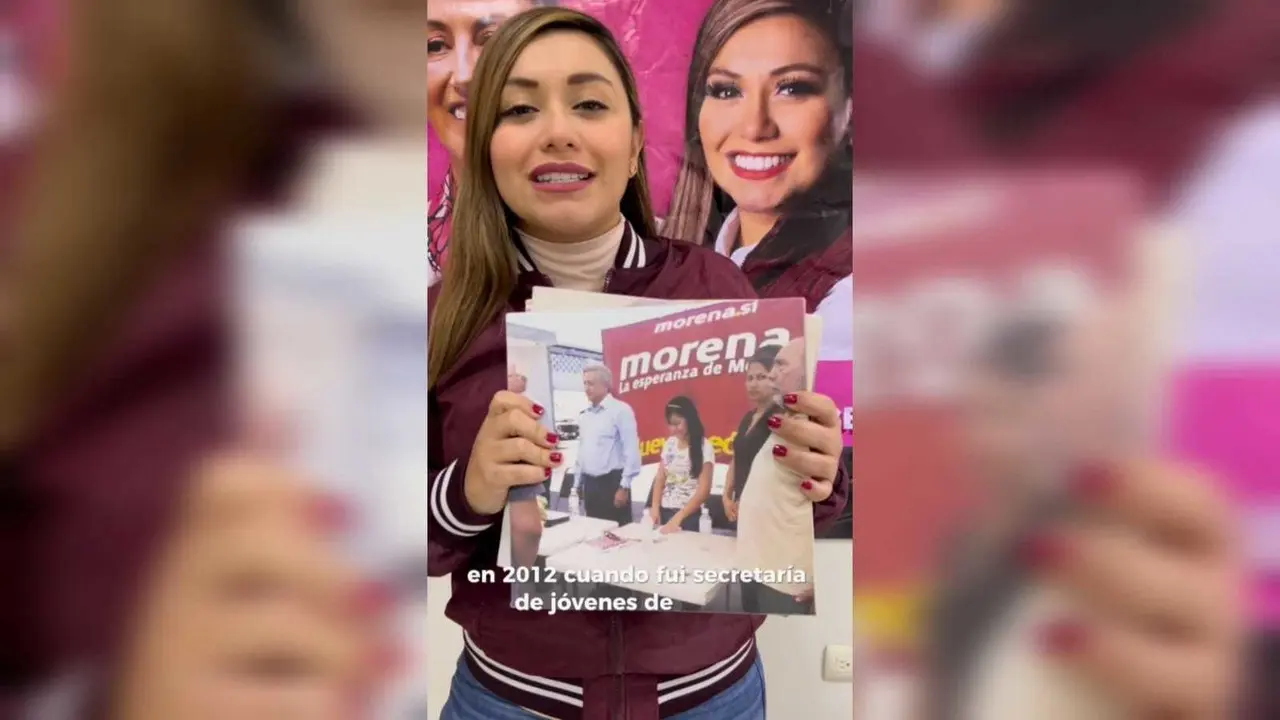 Anylú Bendición mostró fotografías acompañada por el presidente Andrés Manuel López Obrador, durante sus actos de campaña, previo a ganar los comicios del 2018. Foto: Captura de pantalla