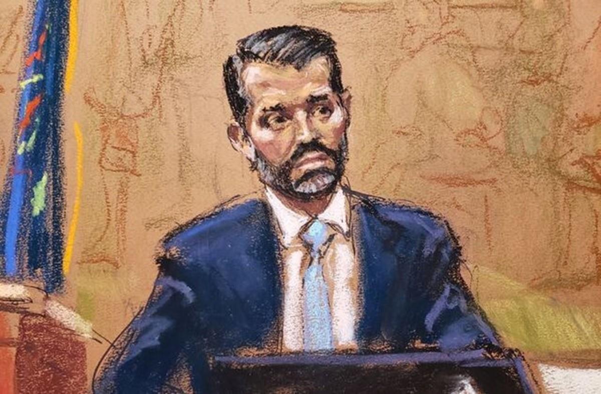 Pide Donald Trump Jr. a dibujante de tribunal hacerlo lucir sexy