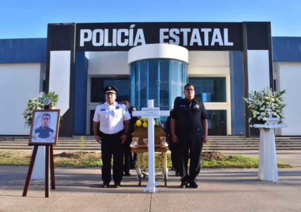 Despide la Policía Estatal a oficial que murió en accidente de tránsito