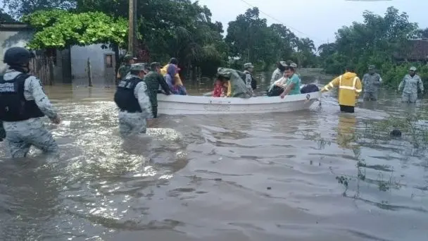 Tormenta Pilar causa estragos en cuatro municipios de Tabasco