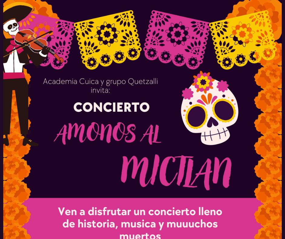 Promocional Amos al Mictlán. Fotografía tomada del facebook de Cuica Academia.