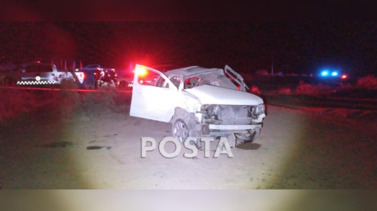 Elemento de la Guardia Nacional pierde la vida en volcadura sobre la carretera Gómez Palacio - Jiménez. Foto: Especial