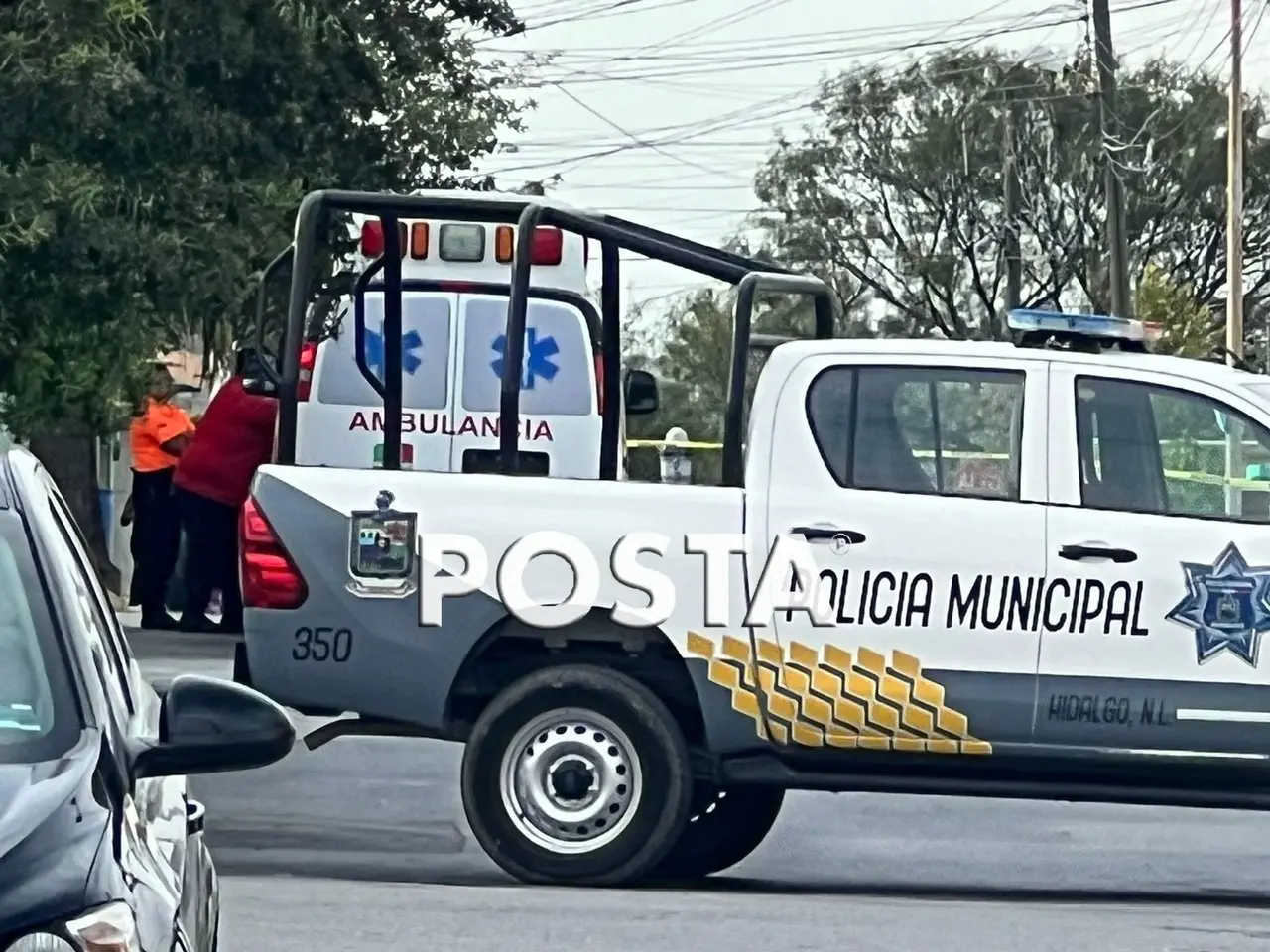 Delincuentes armados atacan a policías municipales de Hidalgo, una queda sin vida. Foto. Raymundo Elizalde