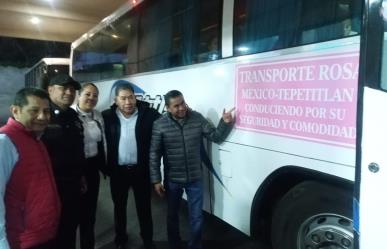 Inicia en Texcoco el ‘Transporte Rosa’ exclusivo para mujeres que viajan a CDMX