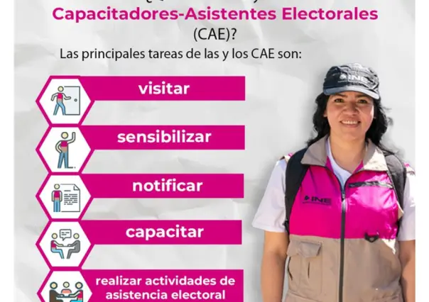 Busca INE Coahuila Supervisor/a  y Capacitador/a Asistente Electoral.