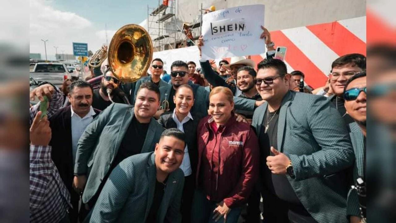 Claudia Sheinbaum arribó al Aeropuerto Internacional Francisco Sarabia en Coahuila, para luego dirigirse a Lerdo, Durango, donde sostendrá una reunión con militantes. Foto: Facebook Claudia Sheinbaum.