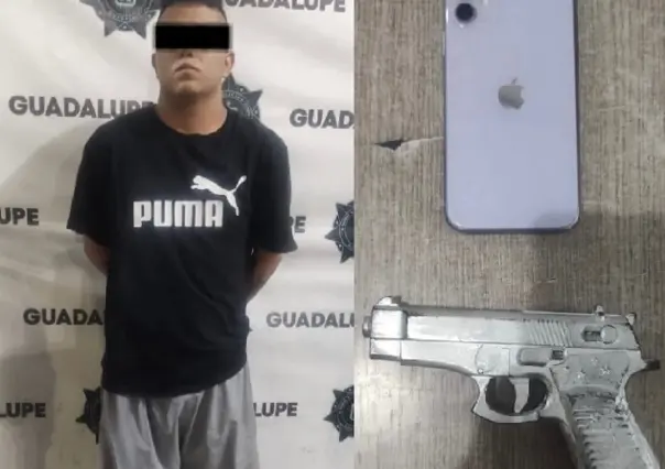 Detienen a joven por robo con violencia en el centro de Guadalupe