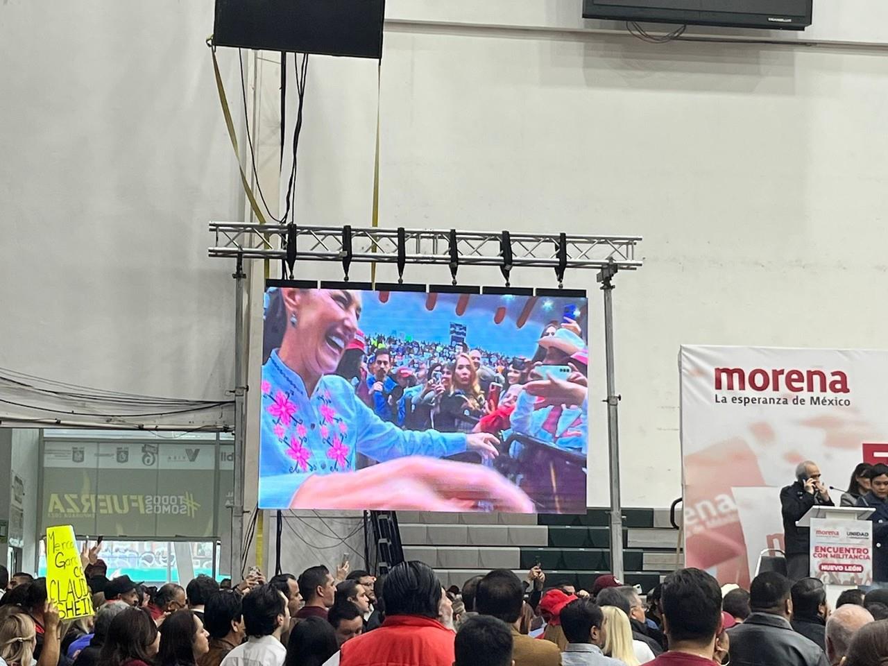 Le gritan “Presidenta” a Claudia Sheinbaum en su visita a  Monterrey