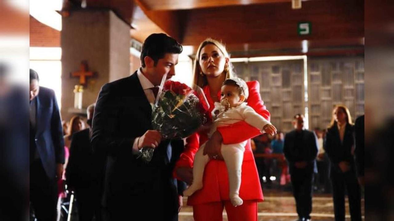 Samuel García visitó la Basílica de Guadalupe antes de realizar su registro como precandidato. Foto: Facebook Samuel García.