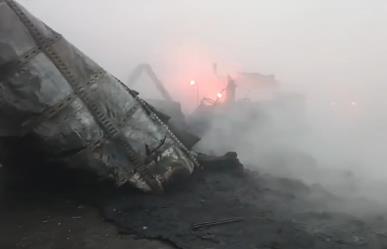 Se incendia tractocamión en la carretera a Saltillo
