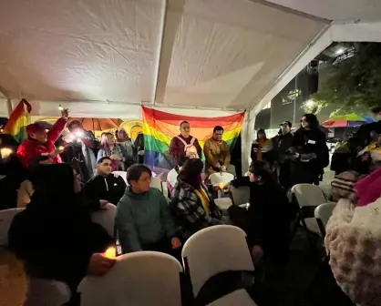 Realizan vigilia por Magistrade; comunidad LGBT+ exige justicia
