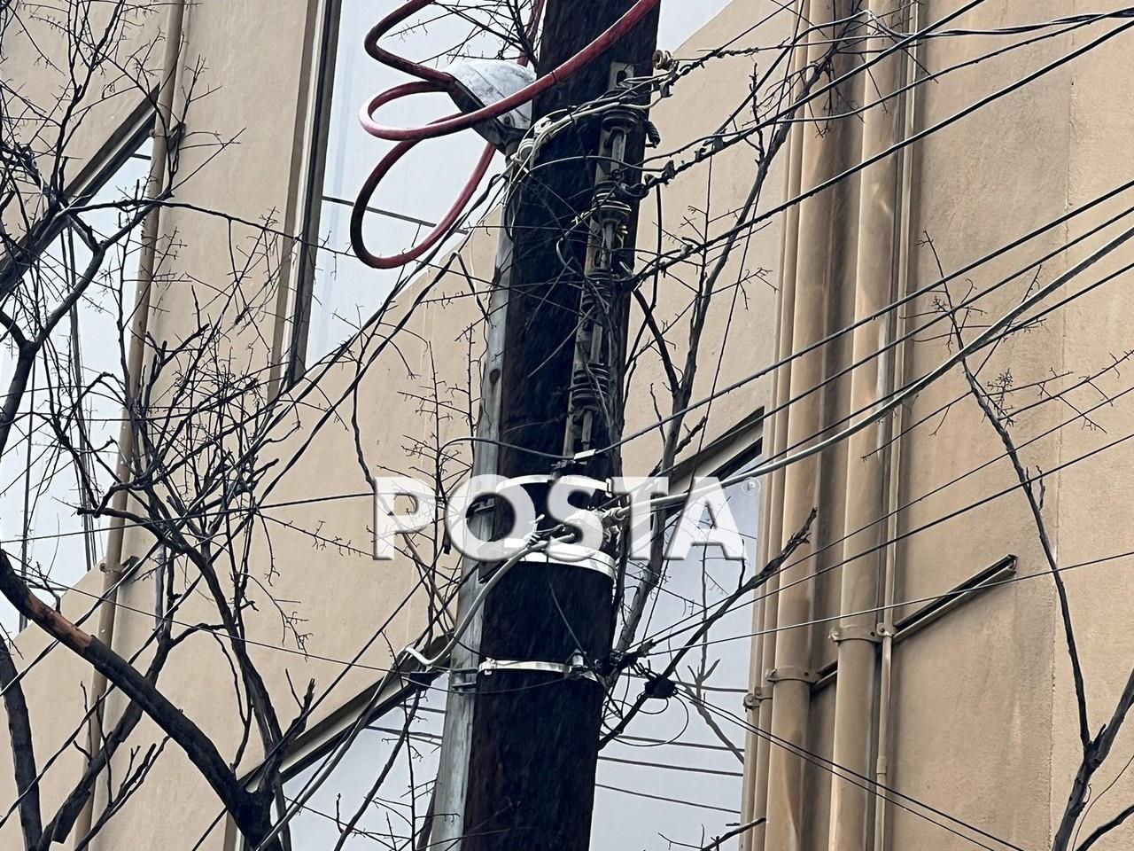 Robo de cableado en San Pedro Garza García: Vecinos y comerciantes reportan a la policía. Fotos. Raymundo Elizalde