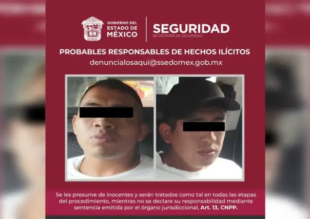 Recuperan policías de Edomex y CDMX un vehículo robado; detienen a dos hombres