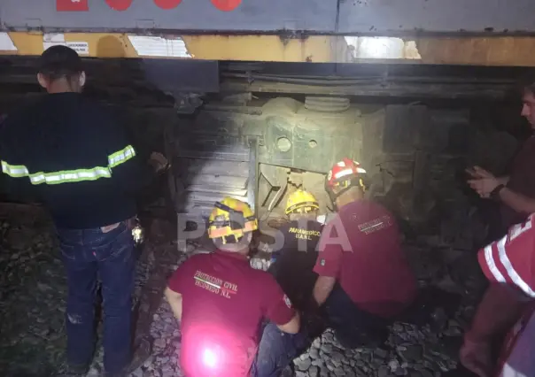 Tren arrolla a hombre en Escobedo y vive para contarlo