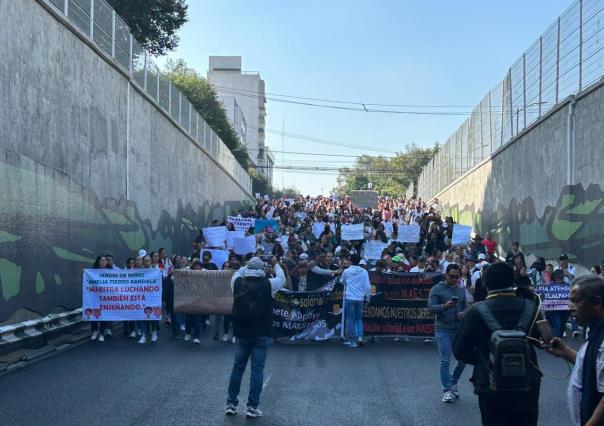 Marchan maestros de la CDMX sin el respaldo del SNTE