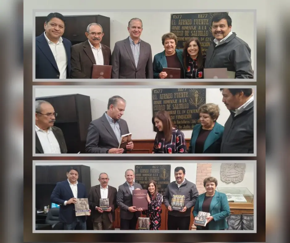 Entrega de acervo de libros por parte de Ana García Camil, secretaria de cultura. Fotografía de Ana Camil.