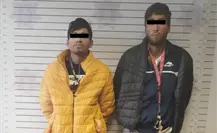 Detiene comisaría de seguridad a dos hombres por robo a escuela