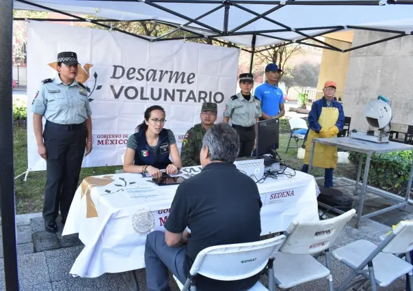 Instalan módulo para canje de armas en Monterrey