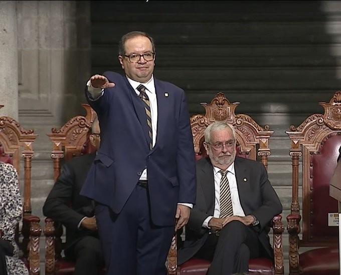 Leonardo Lomelí toma protesta como nuevo rector de la UNAM. Foto: @UNAM_MX