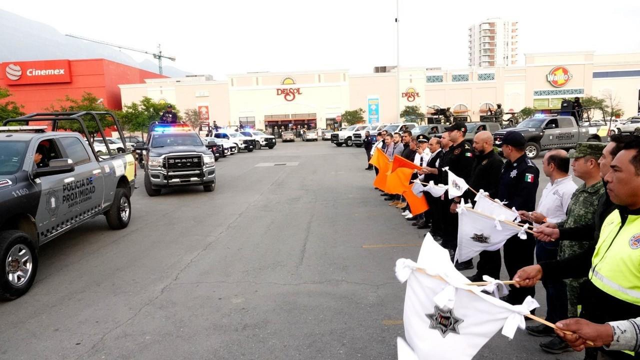Durante el Operativo Buen Fin, se implementarán medidas adicionales como la participación de policías en bicicleta y unidades de mujer segura. Foto: Municipio de Santa Catarina