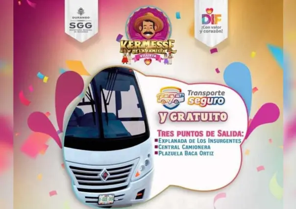 Anuncian transporte gratuito para la Kermesse de la Familia