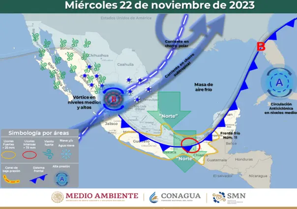 Llegan frentes fríos 10 y 11 a Coahuila