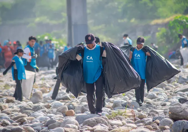 Avanza Río Vive, recolectan 654 toneladas de escombro y basura de Río Pesquería