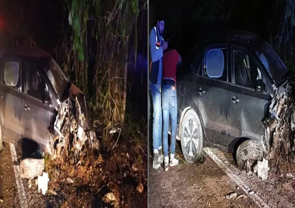 Accidente en carretera: conductor bajo influencia del alcohol pierde control en Yucatán