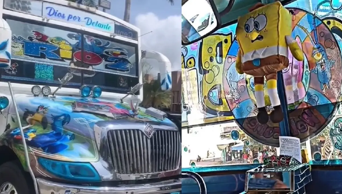 El camión de Bob Esponja resurge y vuelve a recorrer las calles de Acapulco, Guerrero. Foto: TikTok forkynegro