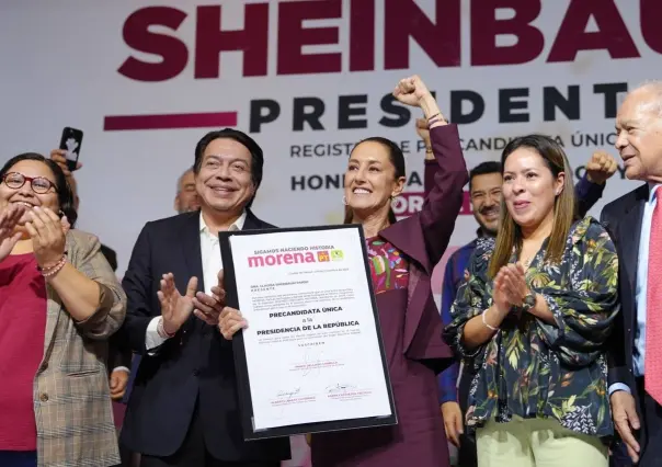 Claudia Sheinbaum se registra como precandidata presidencial única de Morena