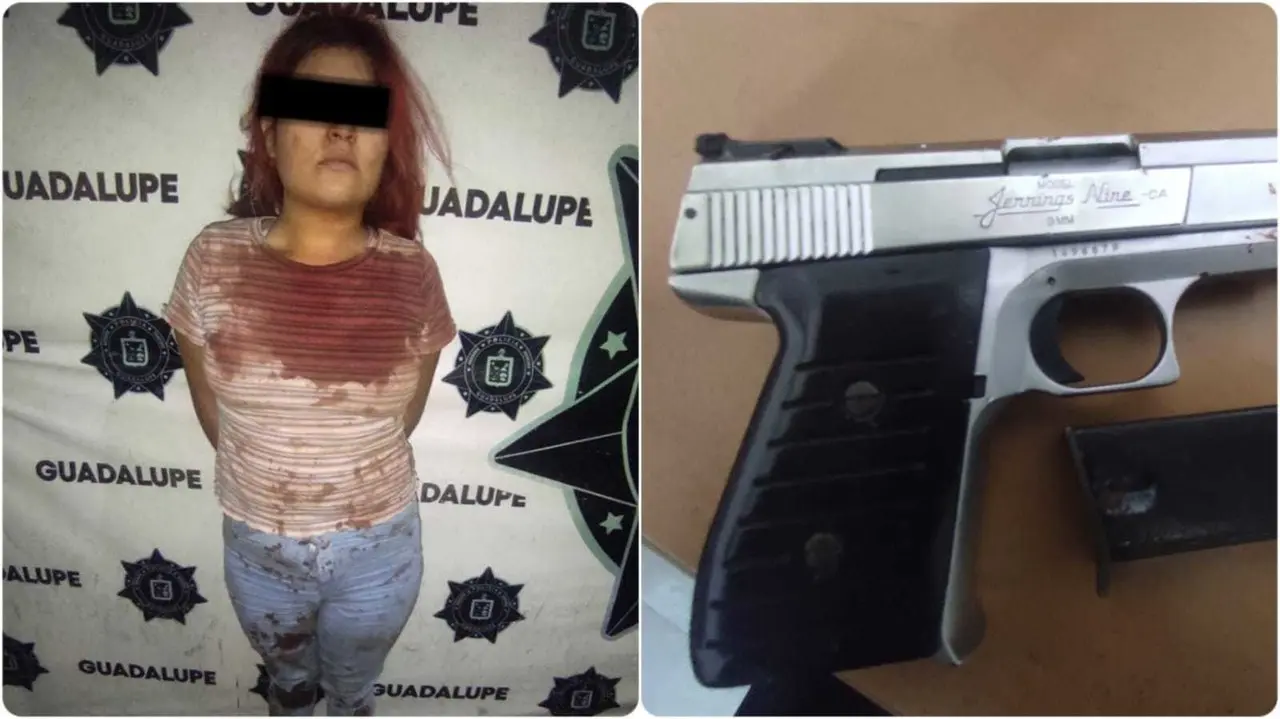 Una mujer fue detenida por lesiones y  violencia familiar con  arma de fuego. Foto. Cortesía