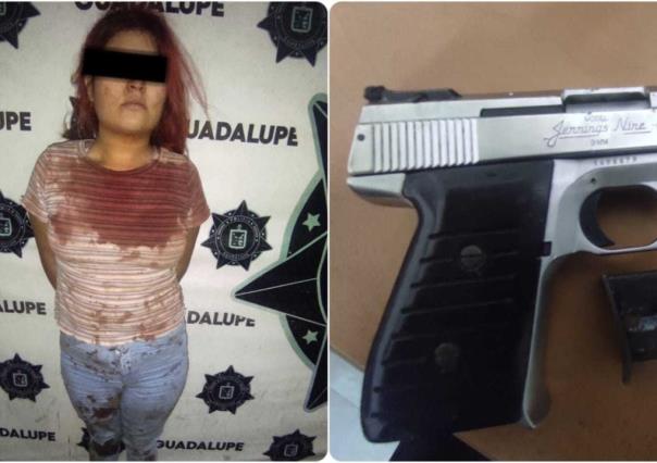 Mujer dispara por celos con arma de fuego a su expareja en Guadalupe