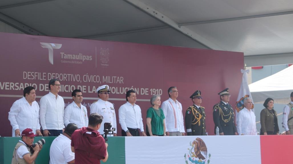 Encabeza Américo Villarreal desfile por el 113 aniv. de la Revolución Mexicana